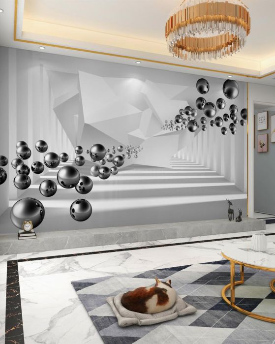 3D -bollen fotobehang
